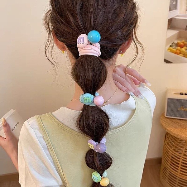 5 pcs Candy Elastic Hair Ban