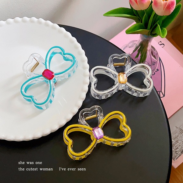 Rhinestone Bow Clip Princess Hair Clip_img_0