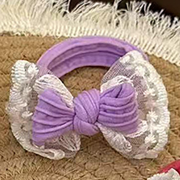 Lace Bow Elastic Hair Scrunchie 3 pcs_img_2