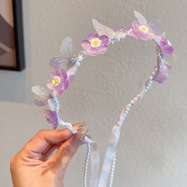 🦋 Dreamy Butterfly & Flower Pearl Headband_img_0