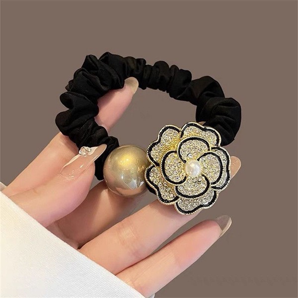 Pearl Flower Hair Tie – Elegant & Stylish 1 pcs_img_0
