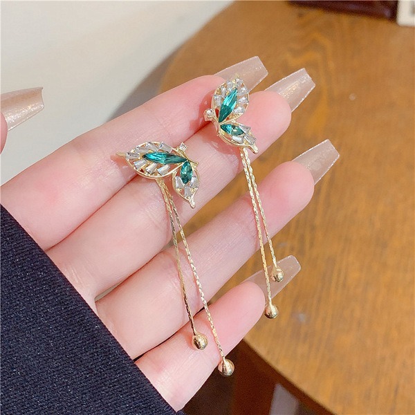 Royal Emerald Butterfly Earrings_img_1