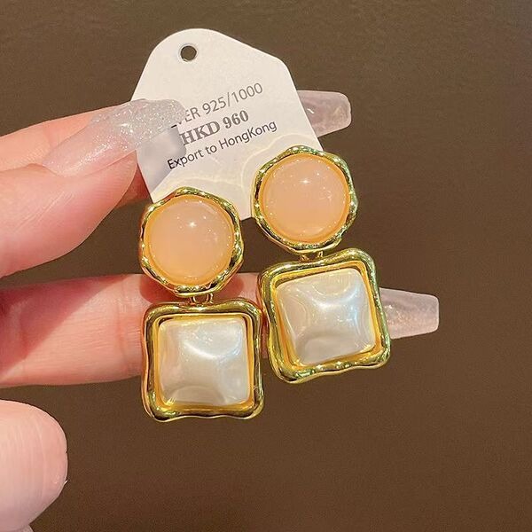 Elegant Square Drop Statement Earrings_img_3