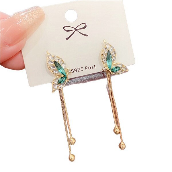 Royal Emerald Butterfly Earrings_img_4
