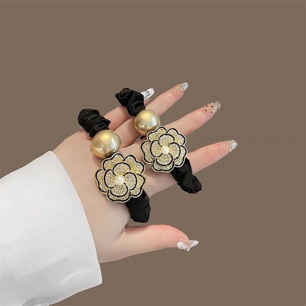 Pearl Flower Hair Tie – Elegant & Stylish 1 pcs_img_2
