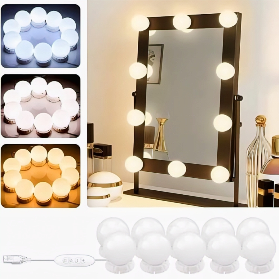 LED Vanity Mirror Lamp 3 Mode Makeup Light, Hollywood Vanity Dressing Room Mirror Light_img_0