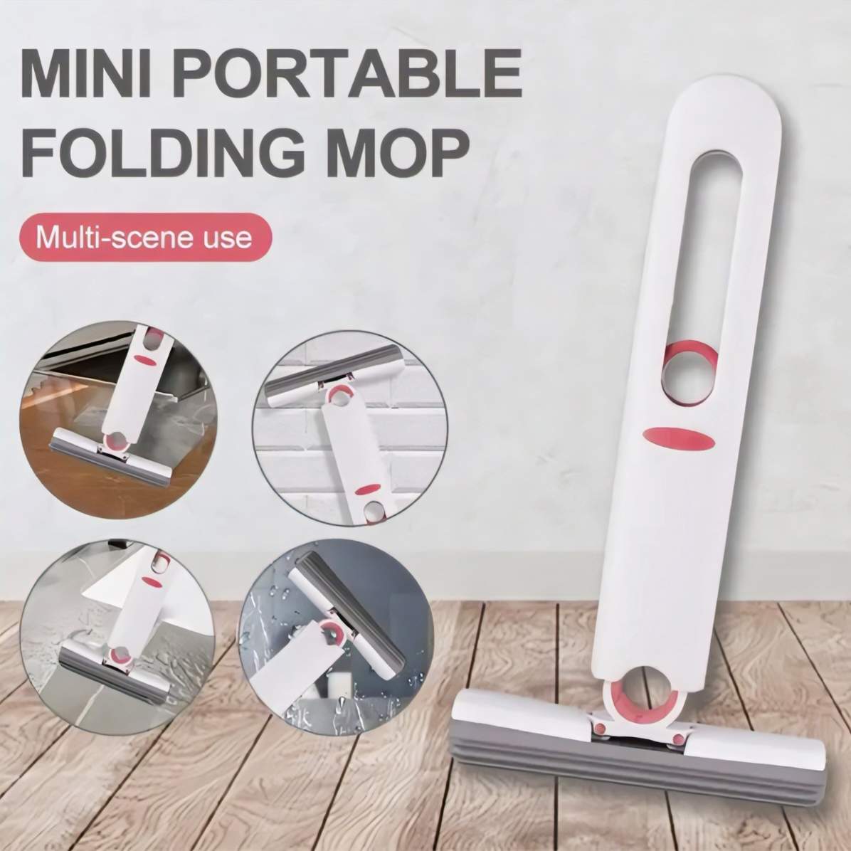 Portable Mini Sponge Mop Wet and Dry Squeeze Mops for Household Desktop Car Glass Cleaning Mop Bathroom Crevice Absorbent Mop_img_2