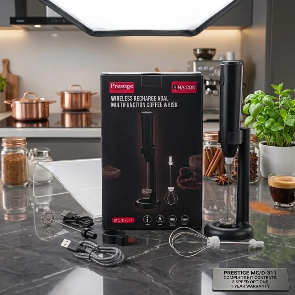 Prestige Rechargeable Coffee Whisk Mixer with Stand MC-D-311, Prestige Mukti Wireless Rechargeable Coffee Whisk, Coffee Maker With Stand_img_2