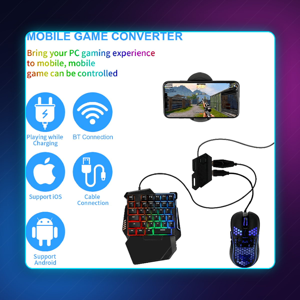 5 in 1 Gaming Keyboard and Mouse Gaming Combo-MK500_img_1