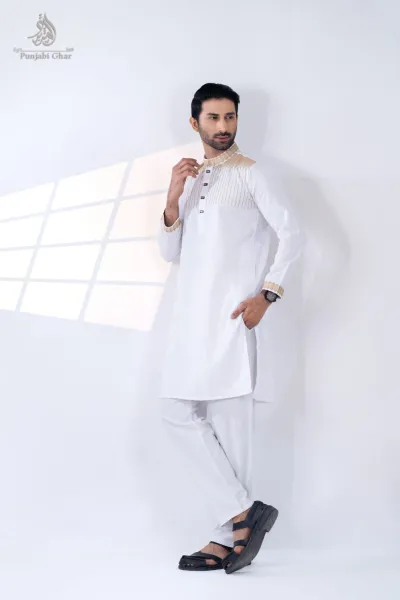 প্রিমিয়াম সাদা এমব্রয়ডারি পাঞ্জাবি_img_3