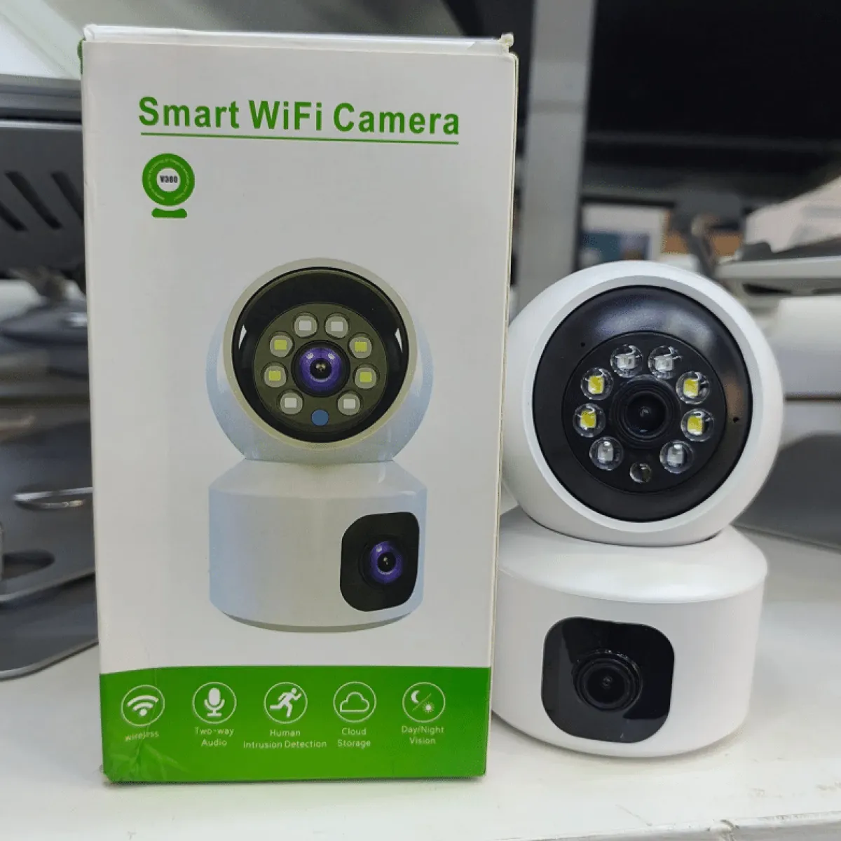 V380 Pro Dual Lens Sim Supported Camera