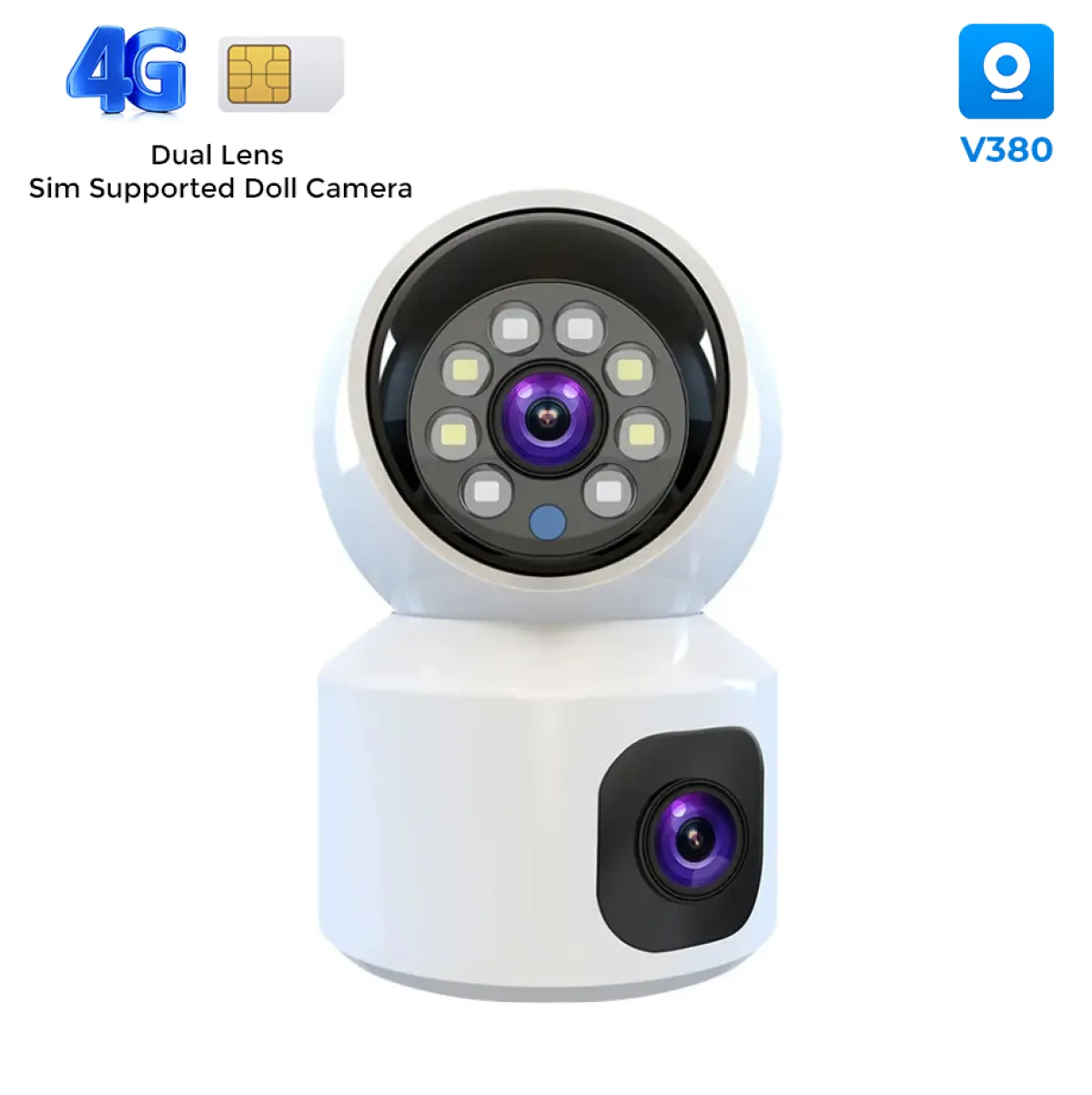 V380 Pro Dual Lens Sim Supported Camera - Image 2