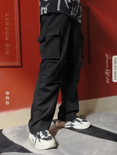 Premium Cargo pant (VIVID BLACK)_img_2