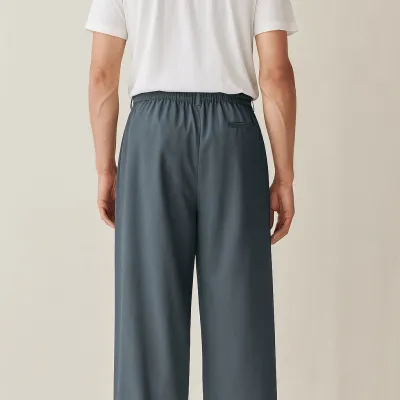 Premium Baggy Formal pant (Steel Blue)_img_2
