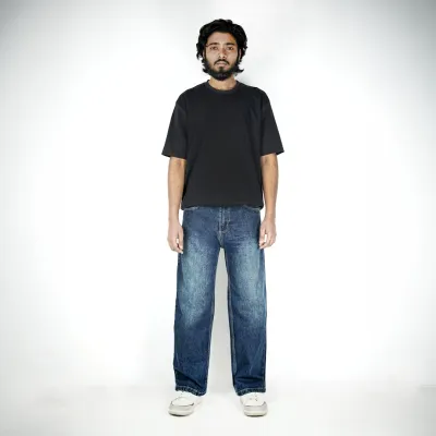 Prime Baggy Denim Pant (Azure Grain Blue)_img_2