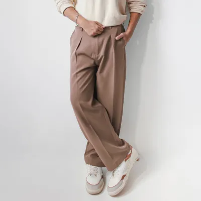 Premium Baggy Formal pant (Warm Grey)_img_0