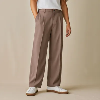 Premium Baggy Formal pant (Warm Grey)_img_3