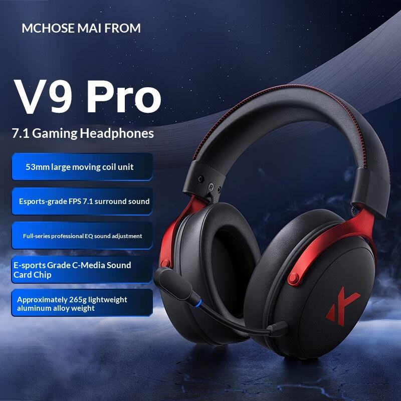 MCHOSE V9 Pro Wireless Gaming Headset thumbnail 4