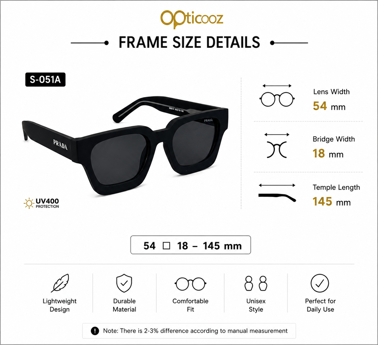 S-051A Premium Square Sunglass_img_2