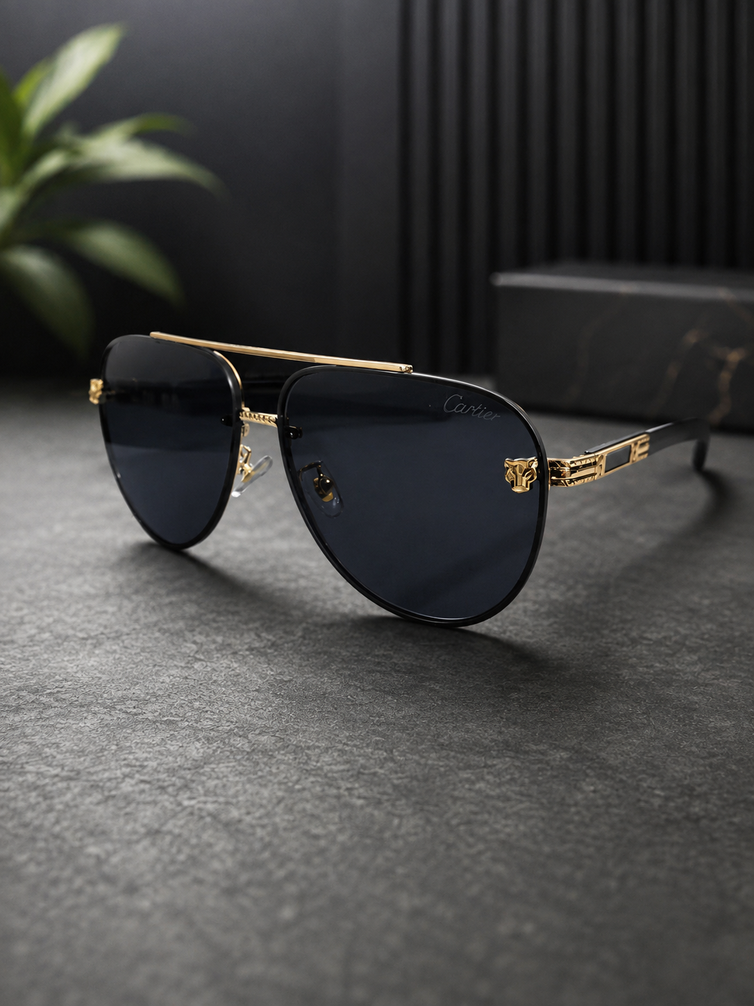 Premium Black & Gold Fashion Sunglass_img_2
