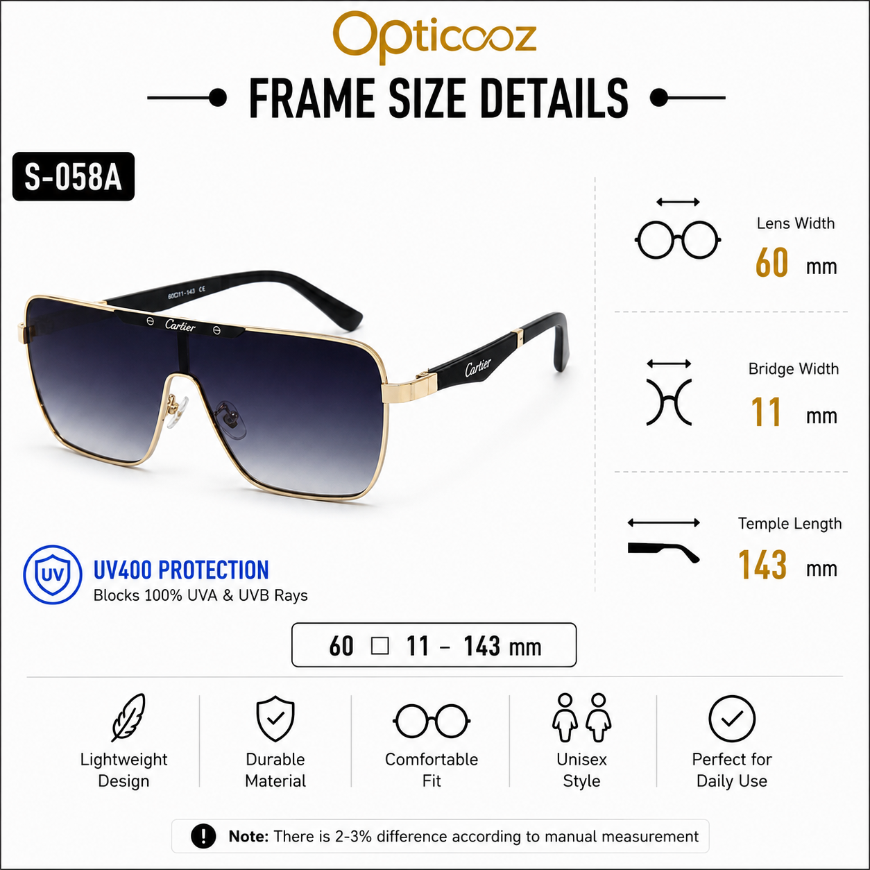 S-058A Premium Oversized Shield Sunglass_img_4