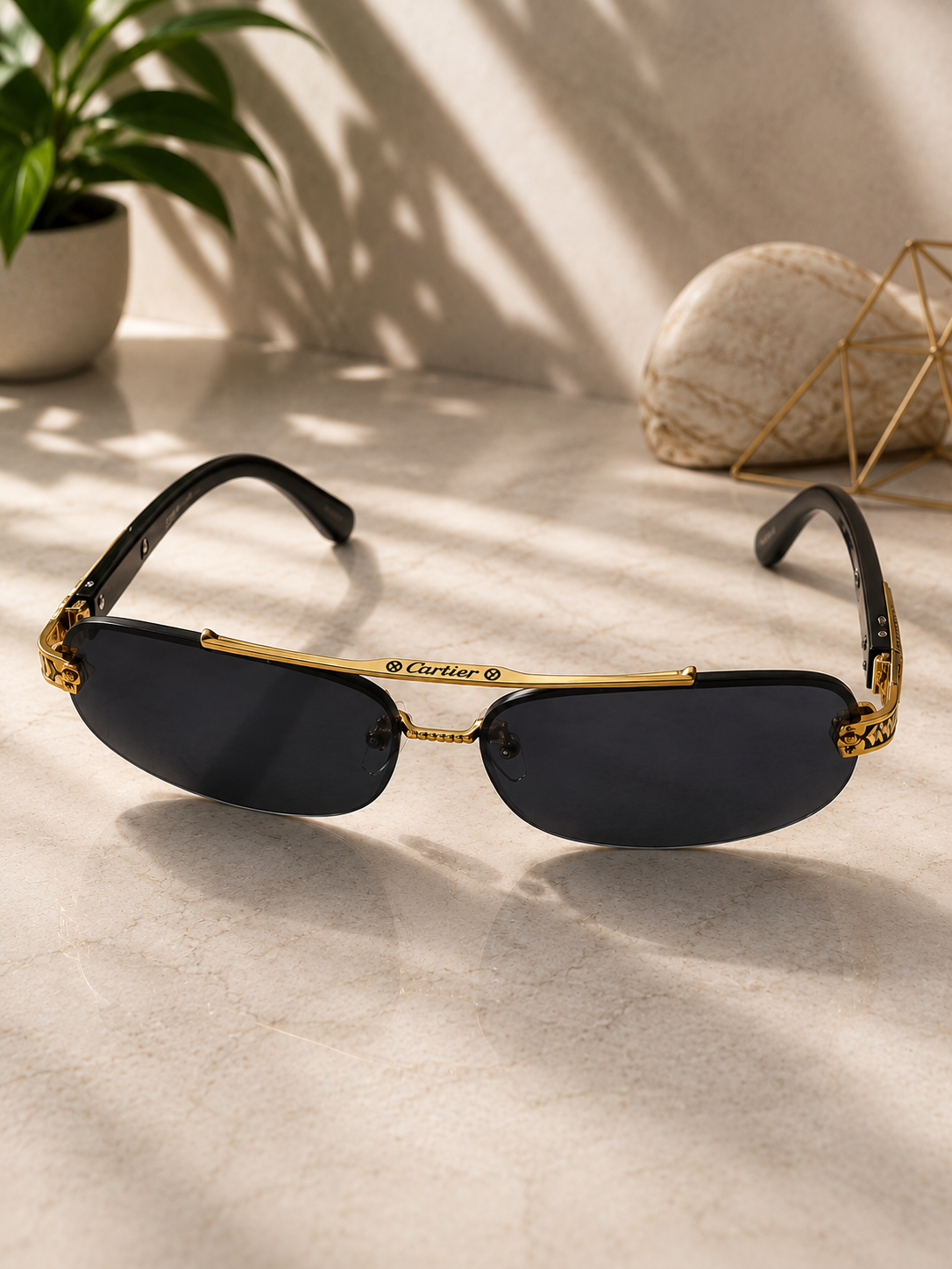 Premium Black & Gold Fashion Sunglass_img_5
