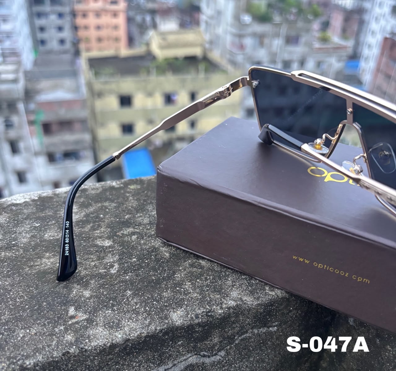 S-047A Luxury Rimless Oversized Shield Sunglass_img_4