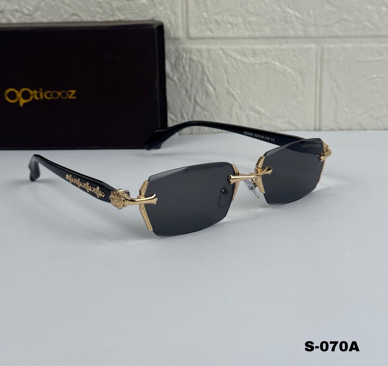 S-070B Premium Rimless Luxury Sunglasses