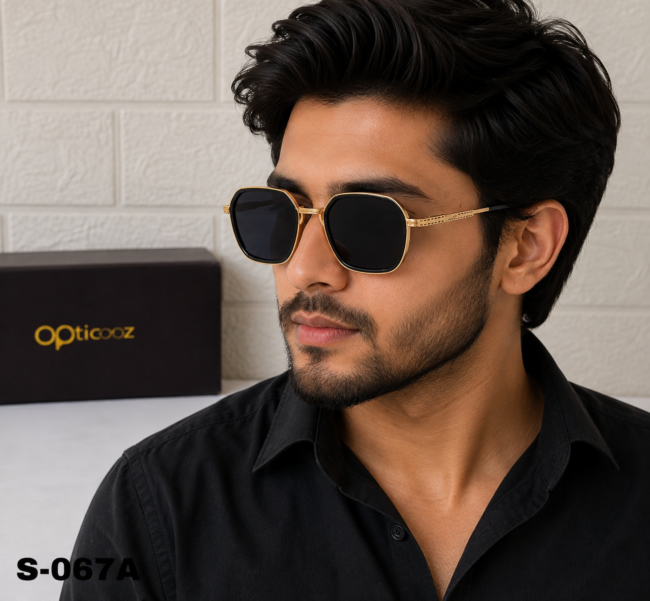 S-067B Premium Rounded Square Sunglass_img_1