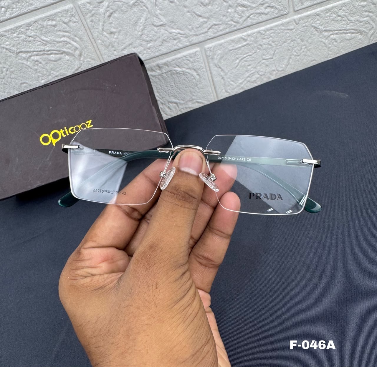 F-046A Premium Frameless Square Optical Frame_img_5