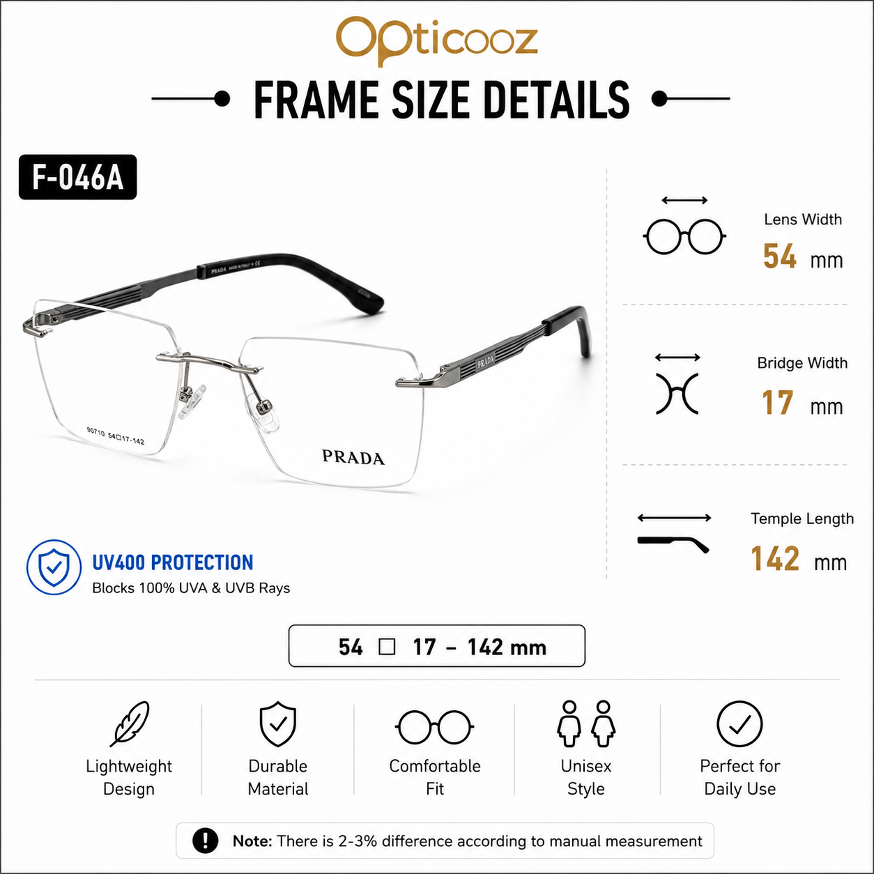 F-046A Premium Frameless Square Optical Frame_img_4