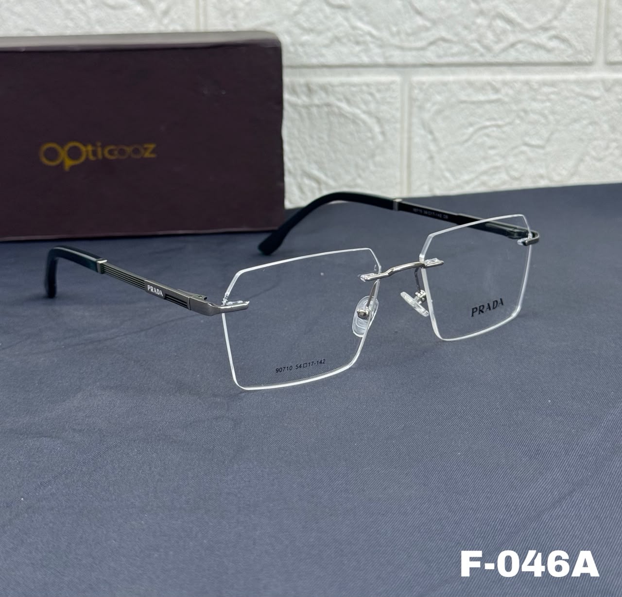 F-046A Premium Frameless Square Optical Frame