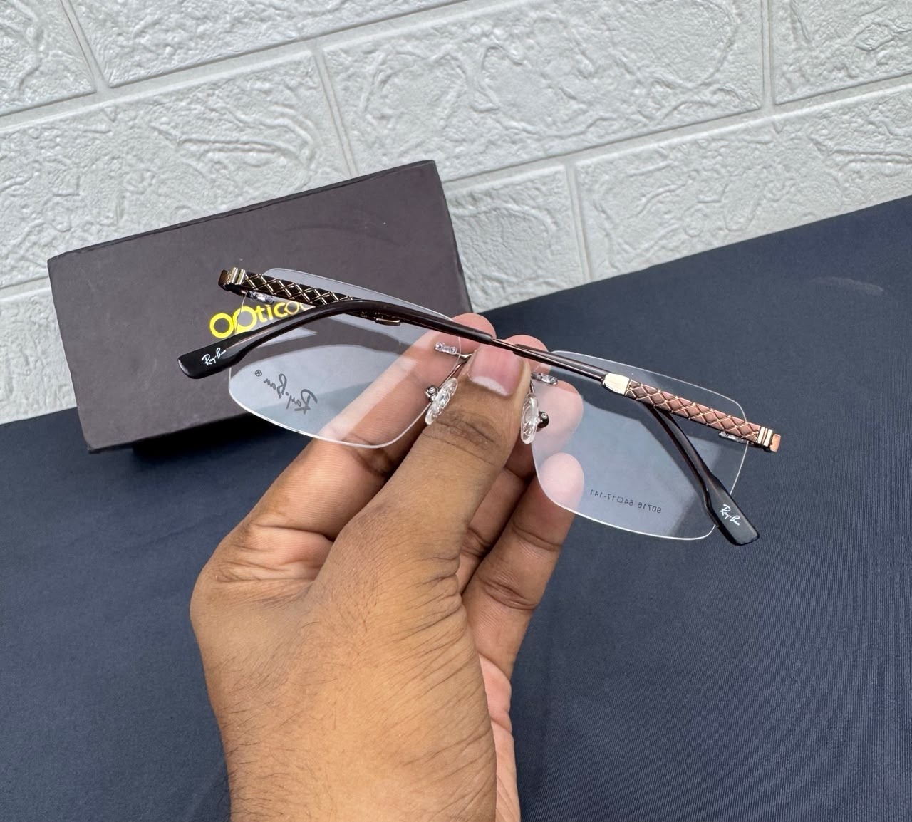 F-047A Premium Rimless Square Optical Frame_img_5