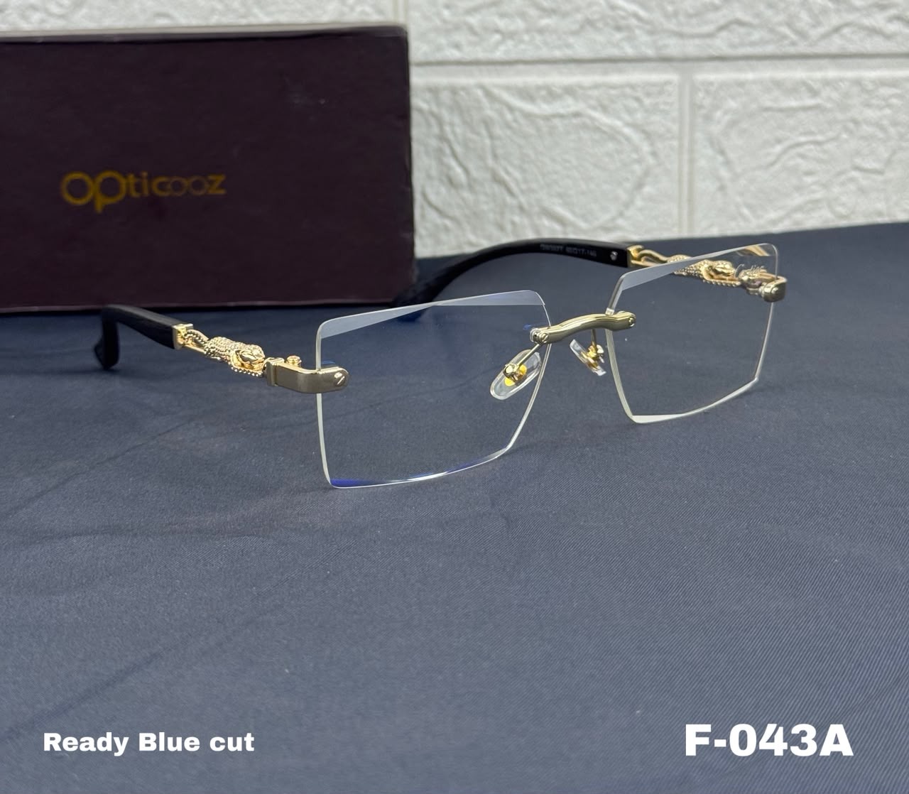 F-043A Premium Rimless Blue Cut Eyeglass