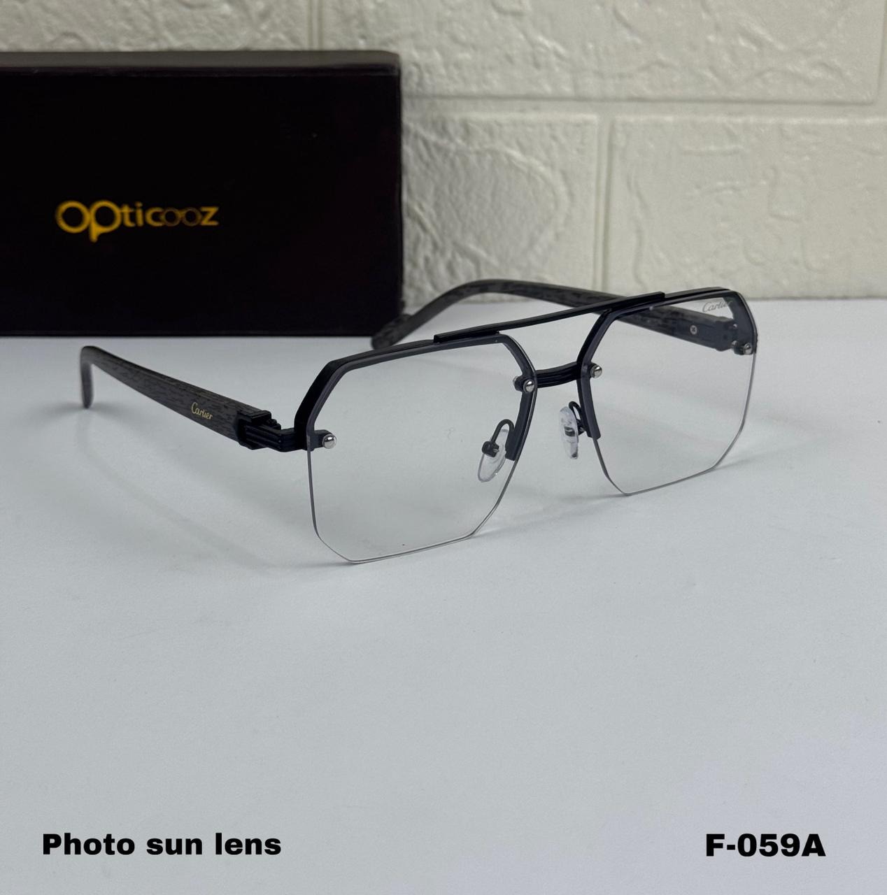 F - 059 Premium Black Photochromic Eyewear