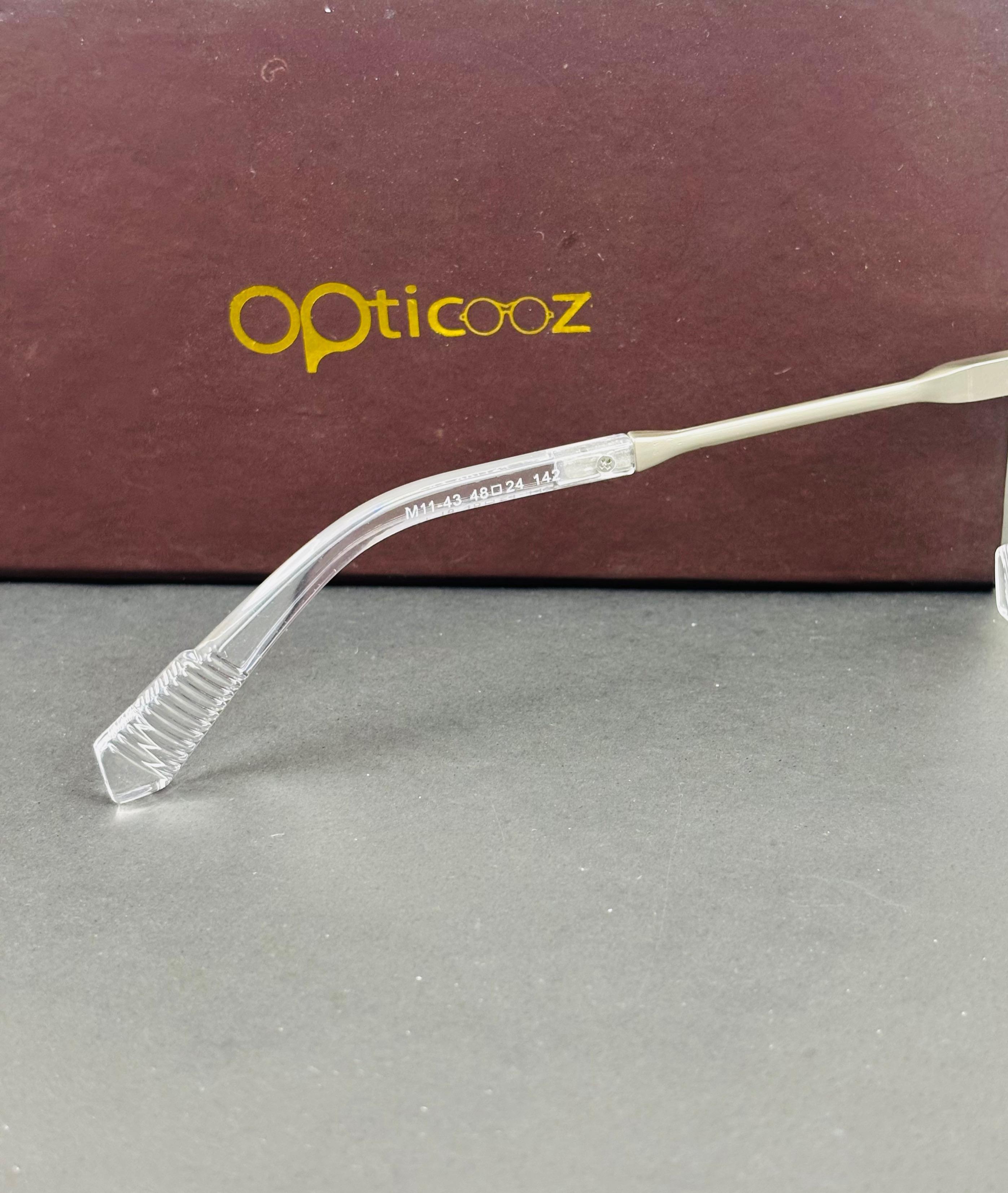F-013A Modern Square Blue Cut Eyeglass_img_2