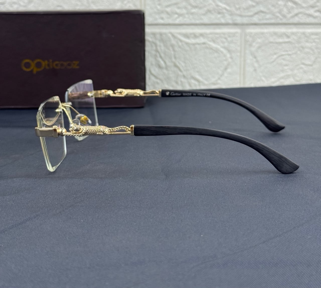 F-043A Premium Rimless Blue Cut Eyeglass_img_4