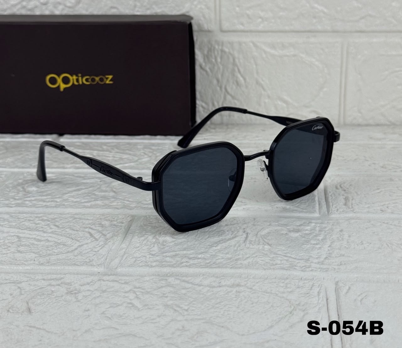 S-054B Premium Geometric Metal Sunglass