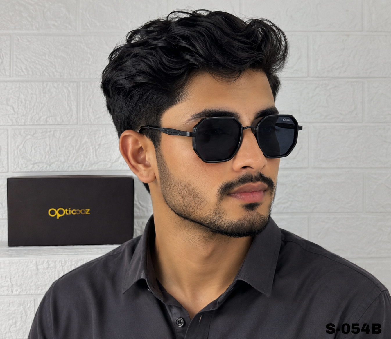 S-054B Premium Geometric Metal Sunglass_img_1
