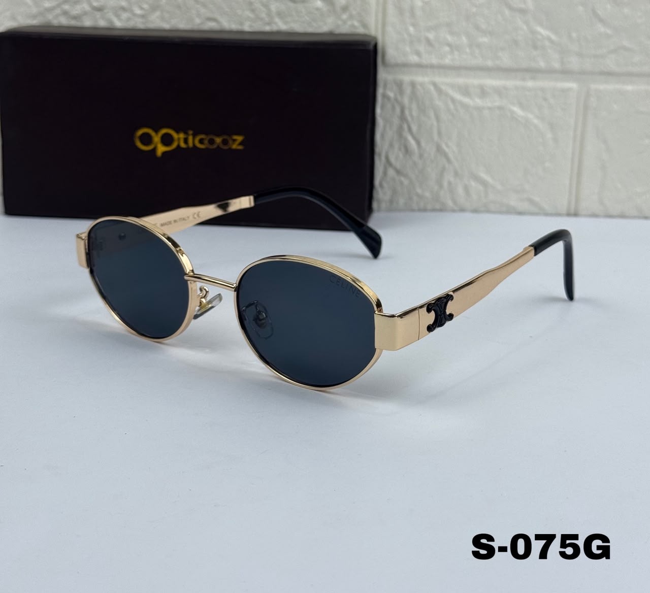 S-075G Premium Round Luxury Sunglasses