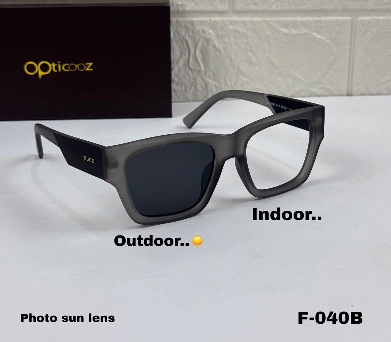 F- 041 Modern Square Photo Sun Eyeglass