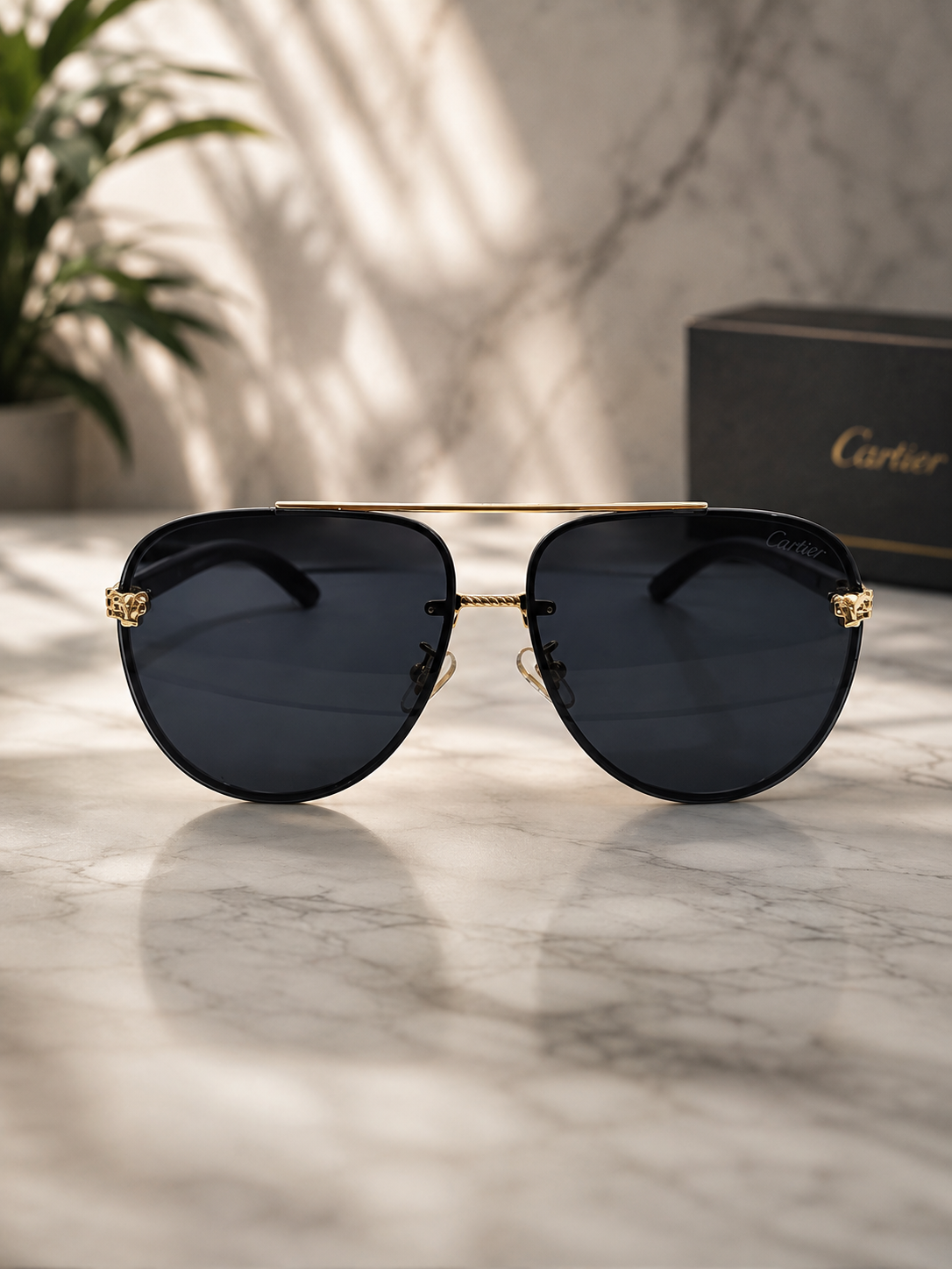 Premium Black & Gold Fashion Sunglass_img_3