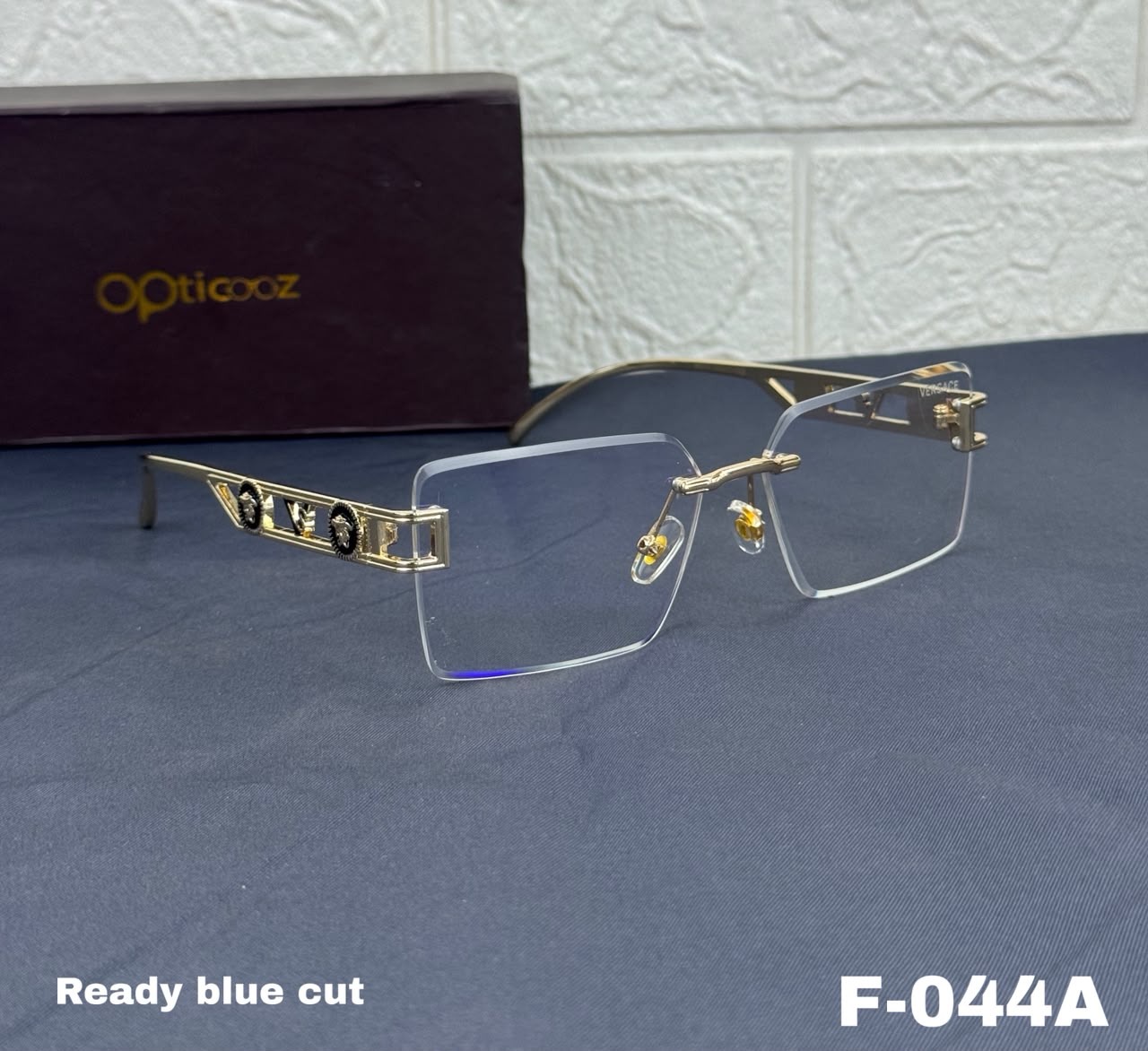 F-044A Premium Rimless Blue Cut Eyeglass