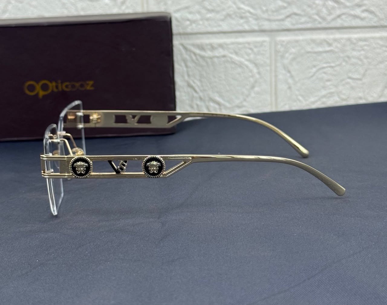 F-044A Premium Rimless Blue Cut Eyeglass_img_8