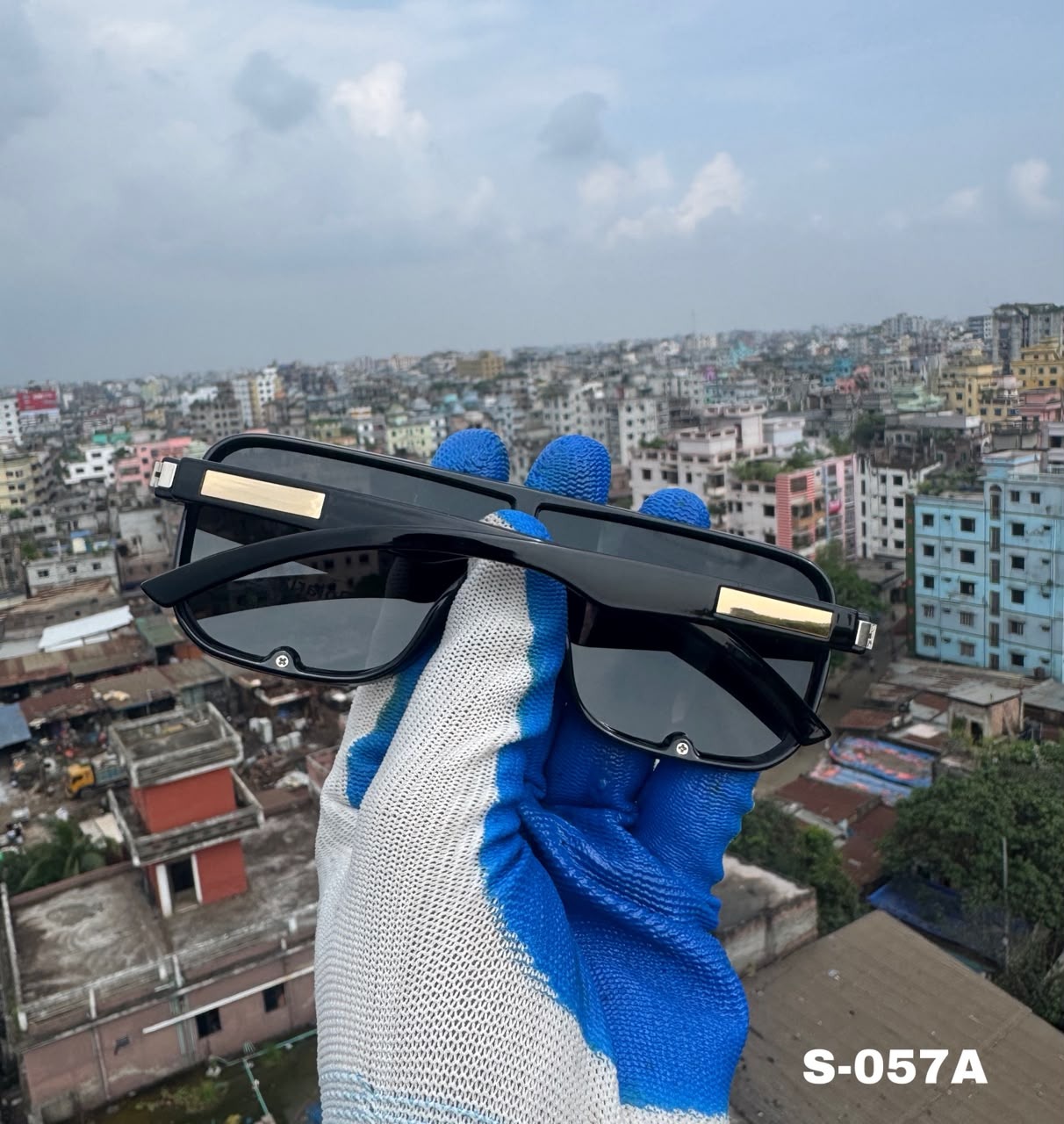 S-057A Premium Black Square Sunglass_img_6
