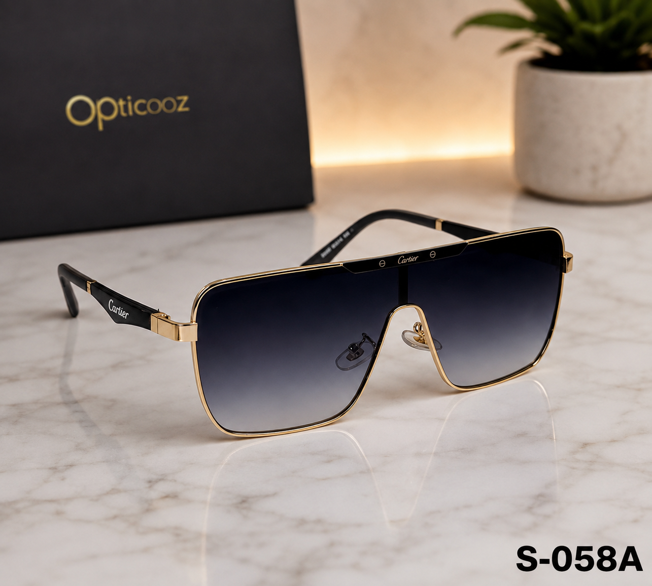S-058A Premium Oversized Shield Sunglass