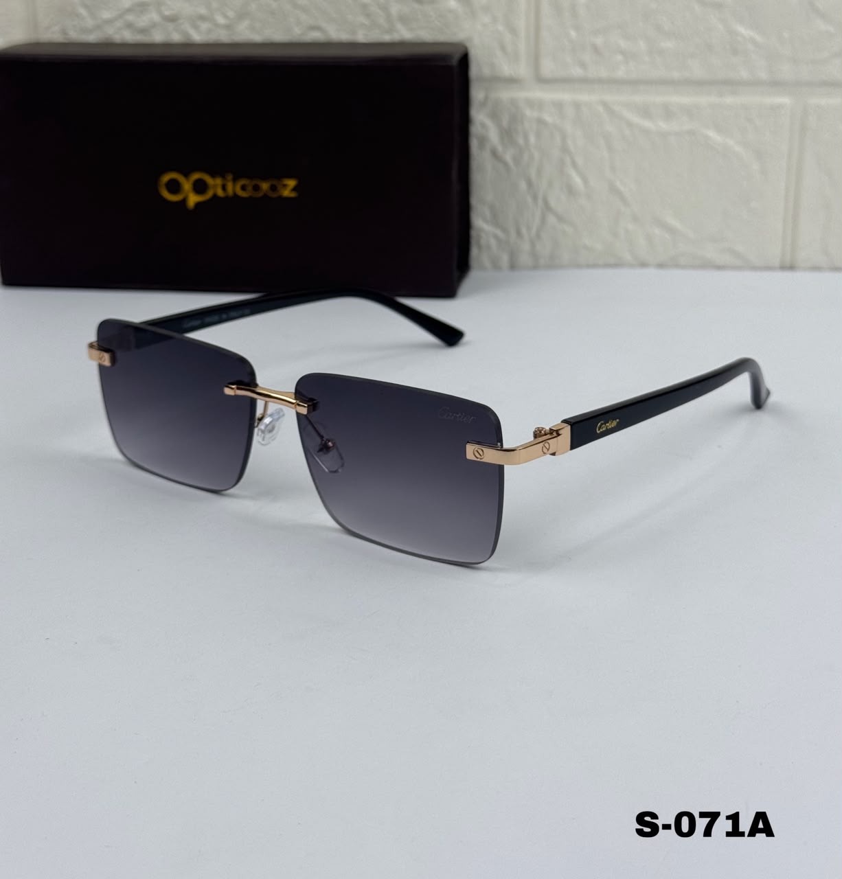 S-071A Premium Rimless Luxury Sunglasses