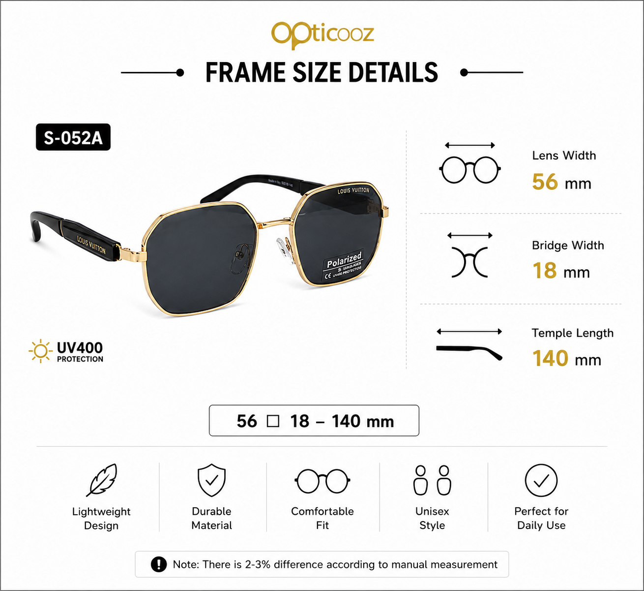 S-052A Premium Polarized Geometric Sunglass_img_2