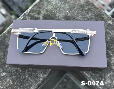 S-047A Luxury Rimless Oversized Shield Sunglass_img_2
