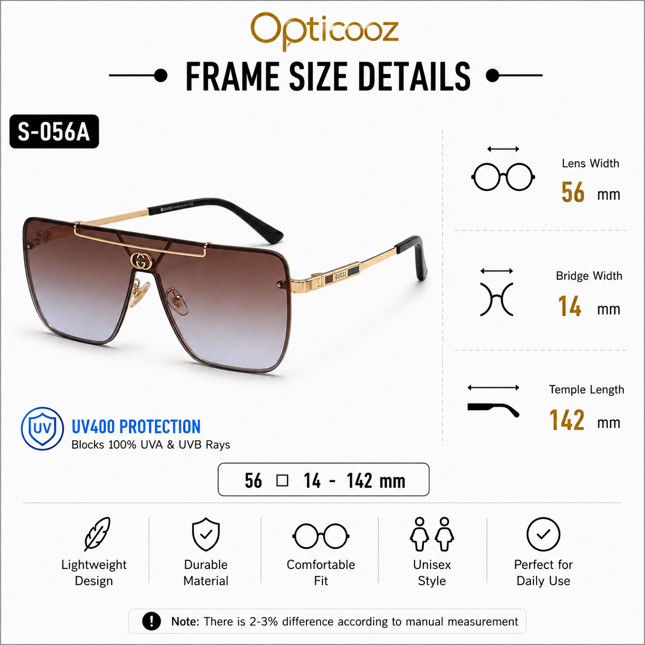 S-056A Premium Oversized Shield Sunglass_img_3